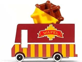 Candylab Toys - Wooden Cars and Vintage Toys for Kids - Candycar Food Truck and Stand Collection - - Waffle Van