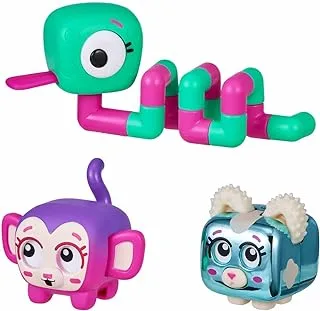 Little Live Pets - Squirkies: 3 Pack: Metallic Clickety Cat | Interactive Fidget Toys, Feature, Click, Flick, Tangle, Pop, 30+ to Collect, Multiple Fidget Points, for Kids Ages 5+.