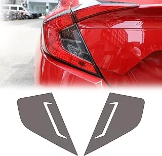 TOMALL 1 Pair Vinyl Turn Signal Light Taillight Vinyl Films Smoke Tint Compatible with Honda 10th Civic 2016-2021 Turn Light Pre-Cut Auto Exterior Sticker Decorations Trim for Car (35% Light Black)