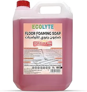 Ecolyte+ Premium Floor Foaming Soap - Effortless Sparkle and Shine, Clean foams effectively, clean dirt, grime, and stains from floors gentle yet powerful. (Blooming Cherry, 5 Liter)