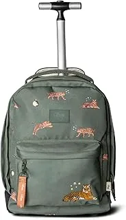 Citron - Rolling School Backpack Trolley Bag - Tiger