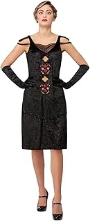 Smiffys 51533XS Officially Licensed Peaky Blinders Polly Gray Costume, Women, Black, XS-UK Size 04-06