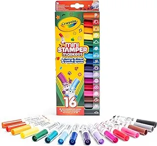 Set of mini felt-tip pens Crayola Markers with washable stamps x 16 pcs