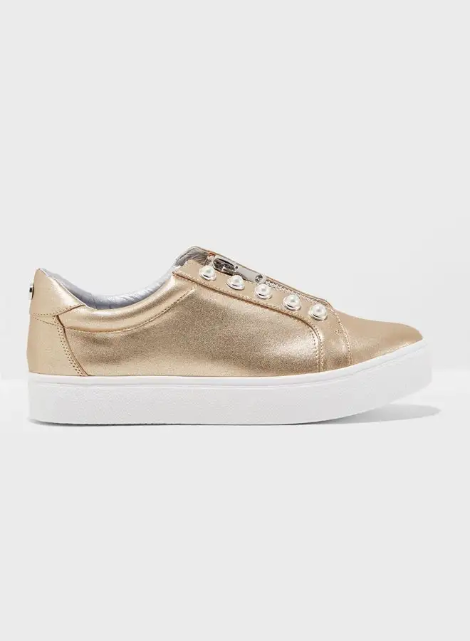 STEVE MADDEN Lynn Low Top Sneakers Gold