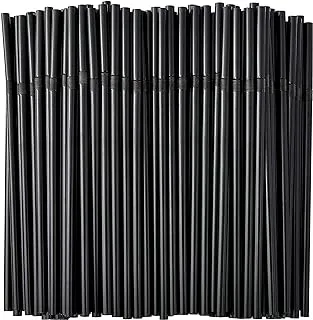 Individually Wrapped Disposable Plastic Straws – 500 PCS Smoothie Bendy Drinking Straws Flexible Disposable Straws Bulk Thick Milkshake Straws For Drinks Khaleej Pack