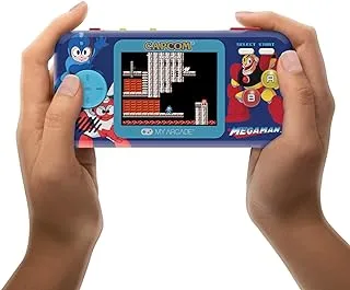 My Arcade Megaman Pocket Player Pro: نظام ألعاب فيديو محمول مع 6 ألعاب، شاشة ملونة 2.75 بوصة، تصميم مريح