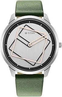 Titan Analog White Dial Men's Watch-1801SL01, Green, strap