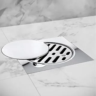 MODI Stainless Steel Floor Drain With Cover | Odour-proof Round Shower Drain for Bathroom (10 x 10 cm)