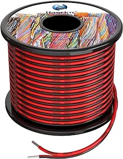 18 awg Silicone Electrical Wire 2 Conductor Parallel Wire line 60ft [Black 30ft Red 30ft] 18 Gauge Soft and Flexible Hook Up Oxygen Free Strands Tinned Copper Wire