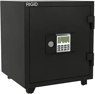 RIGID Safe Box with Digital & Keys Lock 40KG, Large Secure & Fire Resistant Storage Cabinet for Passports, Cash, Jewelry and Documents