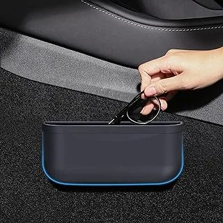 EVFIT for Tesla Model 3 Model Y Accessories Center Console Organizer Storage Box Silicone Velcro Sunglasses Coin Holder for Flocking