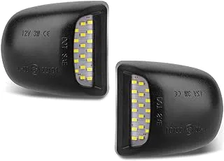 RUXIFEY License Plate LED Lights Tag Light Lamp Compatible with Silverado Suburban Tahoe GMC Sierra 1500 2500 3500 HD Escalade EXT, 6000K White, Pack of 2