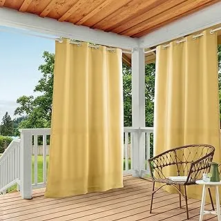 Exclusive Home Cabana Solid Indoor/Outdoor Light Filtering Grommet Top Curtain Panel, 54