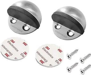 Door Stopper, Stainless Steel Brushed Door Stop, Adhesive Door Holder Doorstop for Home Hotel, No Need to Drill item_name