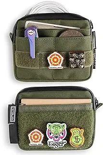 TACTICAL GEEK Storage A3 EDC Pouch Organizer, Nylon Multi-Functional Utility Small Tool Pocket, Multi-Purpose Molle EDC Gadget Storage Pouch, Nylon Compact Organizer