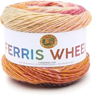 Lion Brand Yarn Ferris Wheel Yarn, Multicolor Yarn for Knitting, Crocheting, and Crafts, 1-Pack, Cherry on Top