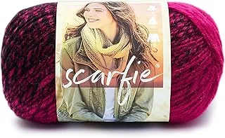 Lion Brand Scarfie Yarn, Acrylic, Black/Hot Pink,21.59x12.065x12.065 cm