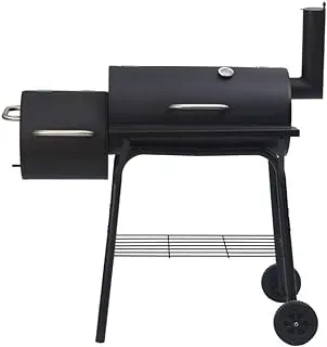 COOLBABY Large Round Barrel Double Barbeque Grill Large Grill Suitable for Kitchen Home Camping BBQ for Outdoor Cooking/Camping/Hiking/Picnics/Tailgating, black