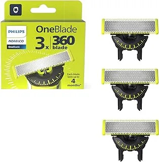 Philips Norelco Genuine OneBlade 360 Blade Replacement Blades, 3 Count, QP430/80