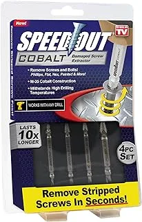 Ontel Speed Out Cobalt Damaged Screw Extractor, 4 Piece Set