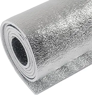 Halero 5mm Reflective Insulation Foam Core Radiant Barrier 40“ × 80” Double Aluminum Foil Cold and Heat Shield Thermal Insulation for Ceilings,Walls,Steel Buildings,Roofing ect