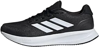 حذاء الجري Runfalcon 5 للرجال من adidas، أسود أساسي/أبيض سحابي/أسود أساسي، 12 UK