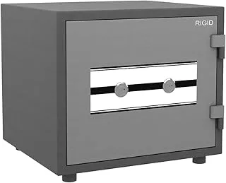 RIGID Safe Box with Dual Keys Lock 40KG, Large Secure & Fire Resistant Storage Cabinet for Passports, Cash, Jewelry and Documents