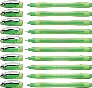 Schneider Xpress Fineliner 0.8mm Porous Point Pen, Green, Box of 10 Pens (190004)