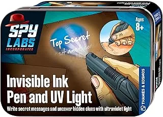 Thames & Kosmos Spy Labs Invisible Ink Pen : Educational Spy Toy to Write and Reveal Hidden Messages, Secret Message Spy Tool for Kids