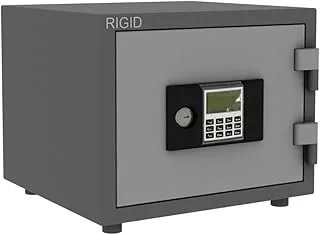 RIGID Safe Box with Digital & Keys Lock 40KG, Large Secure & Fire Resistant Storage Cabinet for Passports, Cash, Jewelry and Documents