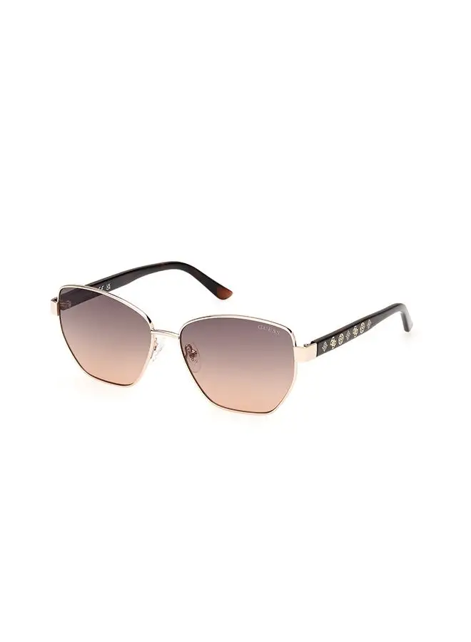 GUESS Women's UV Protection Hexagon Sunglasses - GU0010232F56 - Lens Size: 56 Mm