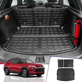 Rongtaod Fit Chevrolet Trailblazer 2021-2023 Trunk Mat Cargo Mat Cargo Liner All Weather Back Seat Cover Protector 2022 Chevy Trailblazer Accessories (Backrest Mats+Trunk Mat)