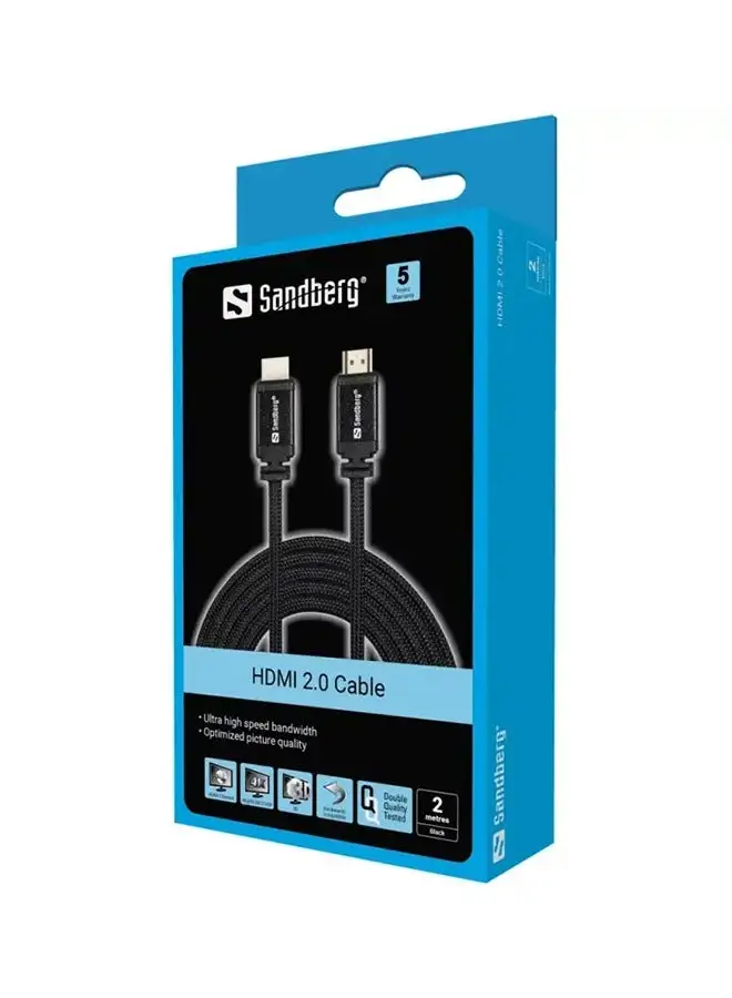 Sandberg HDMI 2.0 19M-19M,  2m Cables