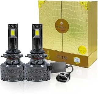 Tobys TF150 2 قطعة 300 واط مجموعة مصابيح LED الأصلية التي تم اختبارها 30000 لومن 150 واط/قطعة إكستريم برايت مع درجة حرارة اللون 6500 كلفن (9005)