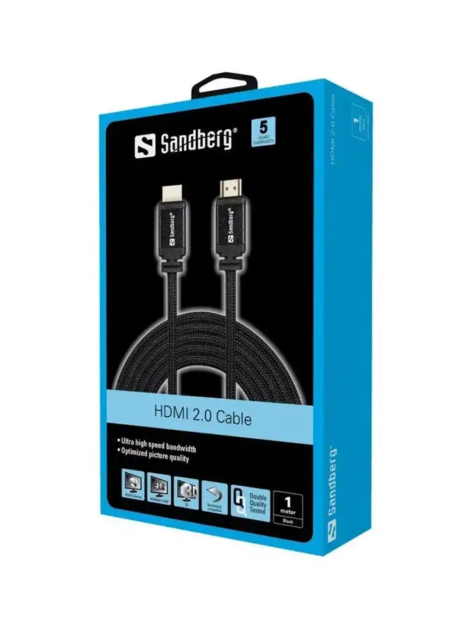 Sandberg HDMI 2.0 19M-19M,  1m Cables