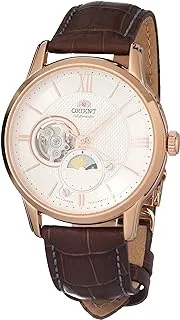 Orient RA-AS0009S10B Men's Analogue Automatic Watch with Leather Strap, Rose gold-white, Strap.