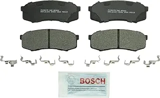 مجموعة وسادات فرامل قرصية شبه معدنية ممتازة من BOSCH BP606 QuietCast - متوافقة مع مجموعة مختارة من Lexus GX460، وGX470، وLX450؛ تويوتا 4 رانر، إف جي كروزر، لاند كروزر، سيكويا؛ مؤخرة