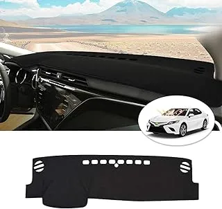 Autorder Custom Fit for Dashboard Cover Mat Toyota Camry 2018-2021 2022 2023 Accessories Dash Cover Nonslip Flannel Dash Mat Protector Sunshade No Glare (Without HUD)