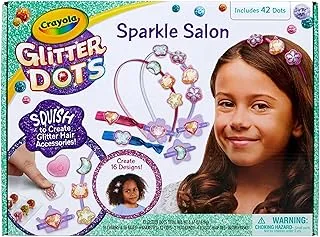 Crayola Glitter Dots Salon Hair Clips, DIY Kids Craft with Hair Accessories, Gift