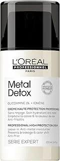 L’Oreal Professionnel | Metal Detox Anti-Metal High protection Leave in Cream, Moisture, prevents from damage & color shift, Creamy texture, For damaged and wavy to coily hair, 100ml​