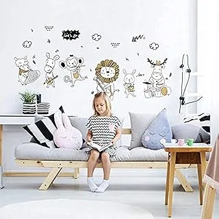 Cartoon Monkey Rabbit sheep Animal Wall Stickers Kids Room Decoration Wallpaper Baby Bedroom Wall Decals For girls boys