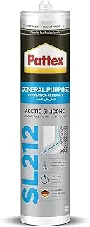 Pattex GP-SL212 Indoor & Outdoor General Purpose Silicone Sealant (Transparent)