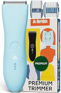 The Trimmer by Meridian: Electric Below-The-Belt Trimmer Built for Men | Effortlessly Trim Pesky Hair | Waterproof Groin & Body Shaver | 90 Minute Battery Life with Universal USB-C Charging, Sky