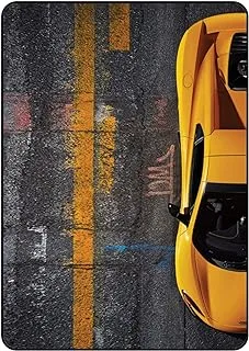 Eye Catching Protective Case Cover For Apple iPad Air 4 10.9 Inch 2020 Yellow Car One Side