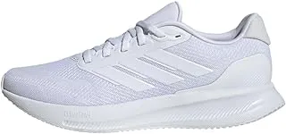 حذاء الجري Runfalcon 5 للرجال من adidas - منخفض لكرة القدم، أبيض سحابي/أبيض سحابي/أبيض سحابي، 12 UK