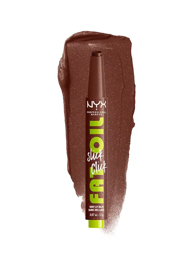 NYX PROFESSIONAL MAKEUP Fat Oil Slick Click Shiny Lip Balm - Trending Topic