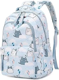 Mfikaryi Cute Cat Casual Daypack Teens Elementary School Backpack Students Bookbag for Girls Boys…