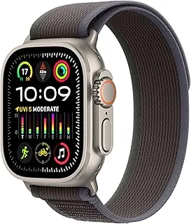 New Apple Watch Ultra 2 [GPS + Cellular 49mm] Smartwatch with Rugged Titanium Case & Blue/Black Trail Loop M/L. Fitness Tracker, Precision GPS, Action Button, Extra-Long Battery Life