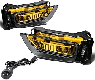 DNA MOTORING FL-ZTL-127-AM Front Bumper Fog Light Driver & Passenger Side Enhance visibility [Compatible with 13-14 Honda Accord 4Dr Sedan]