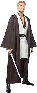 Cosplaysky Adult Outfit for Jedi Costume Halloween Robe Tunic Hooded Uniform